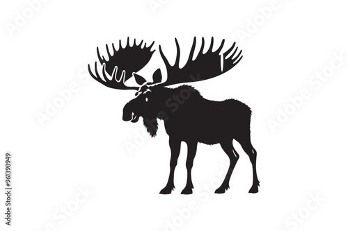 Moose  vector art and illustration photo