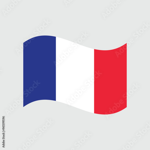 Free Download French national waving flag. Vector design - GFXLoad