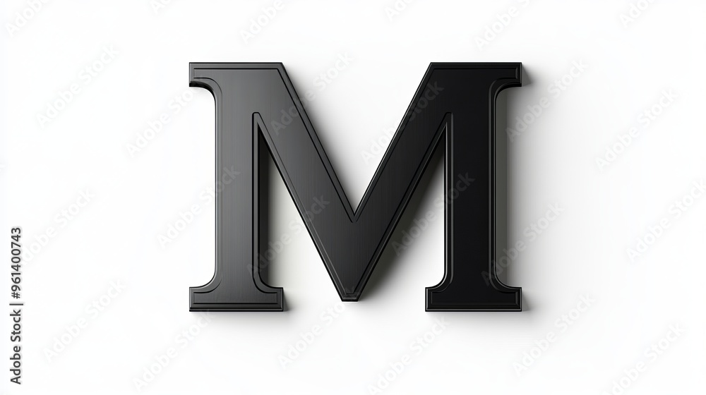 Isolated volumetric letter Isolated volumetric letter