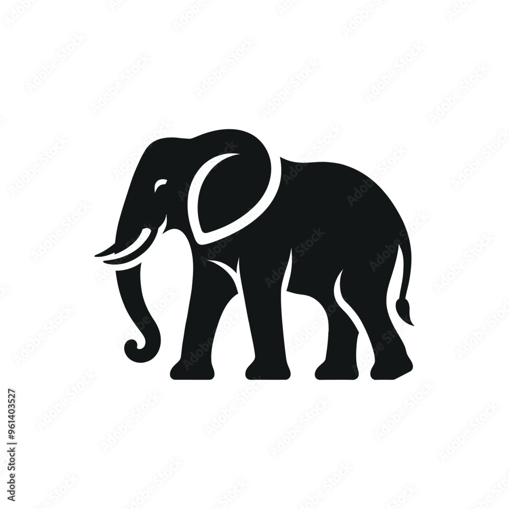 Fototapeta premium Elephant Silhouette Art