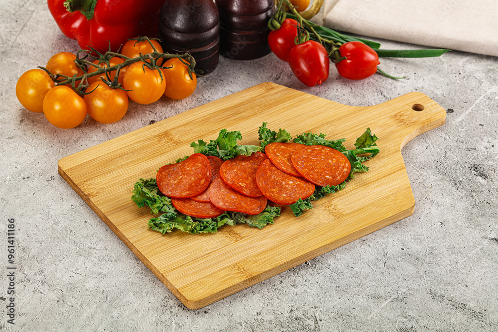 Spanish salami cured chorizo sausage Spanish salami cured chorizo sausage