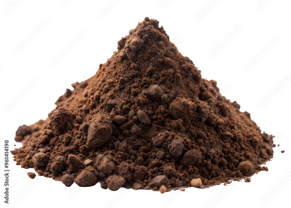 pile of soil isolated on white pile of soil isolated on white