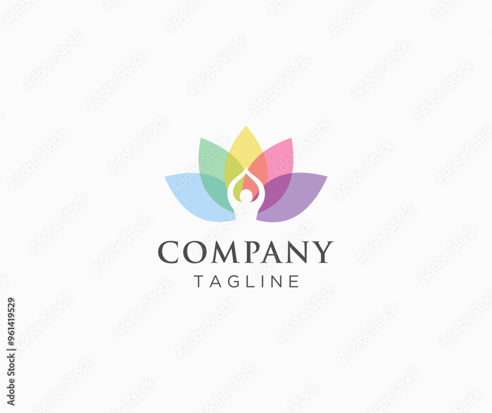 Obraz premium abstract yoga logo design