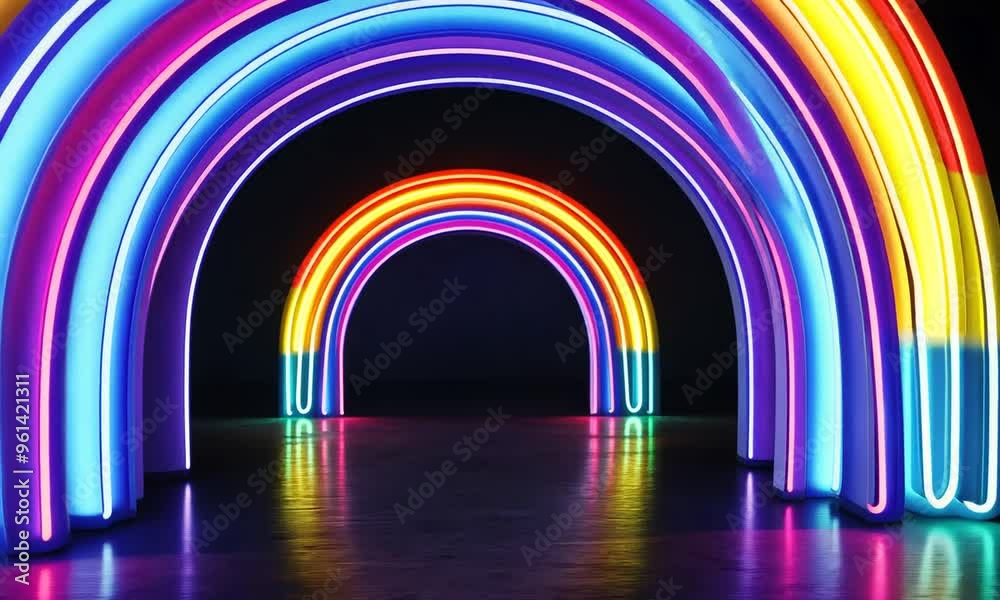 Neon Rainbow Archway Neon Rainbow Archway