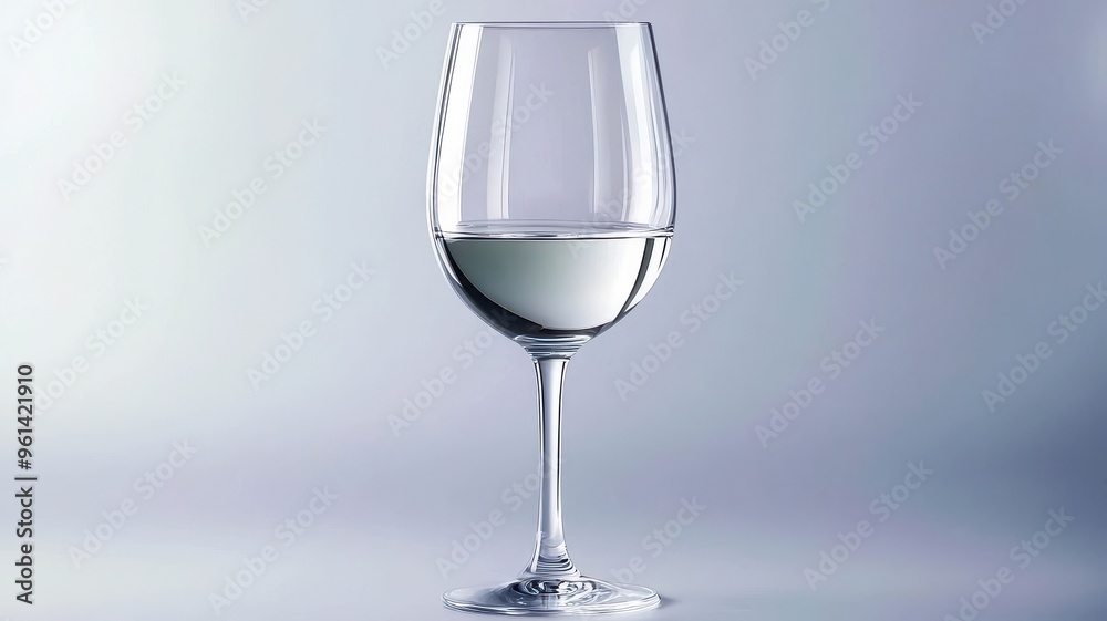 Elegant glass filled with clear water, showcasing simplicity and clarity against a soft background.
