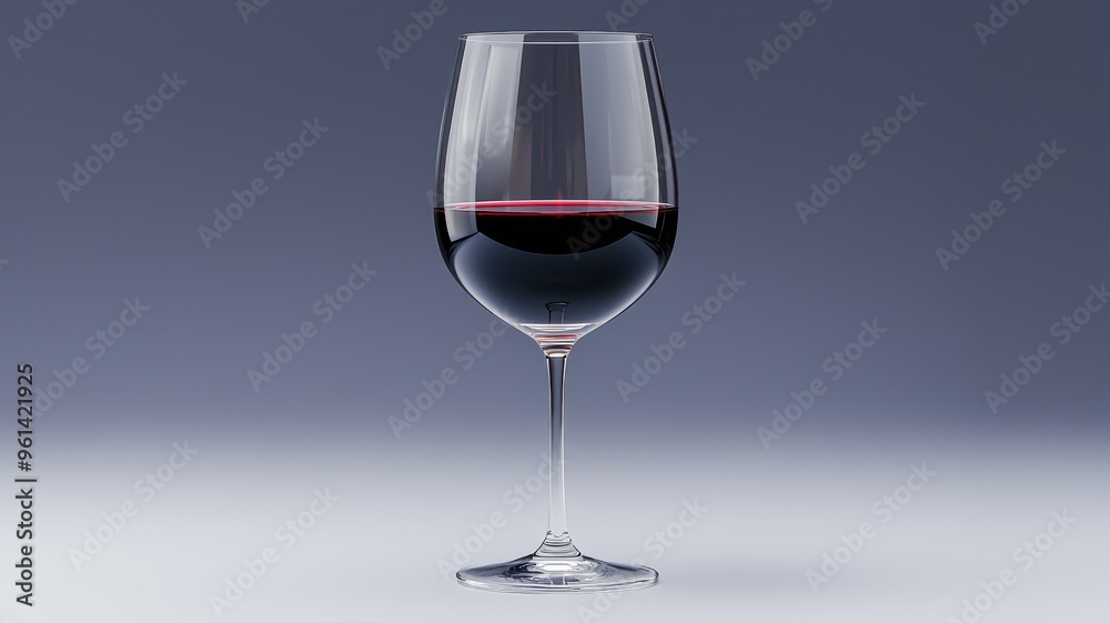 Elegant red wine glass filled with rich, dark red wine against a subtle gradient background, perfect for showcasing luxury. Elegant red wine glass filled with rich, dark red wine against a subtle gradient background, perfect for showcasing luxury.