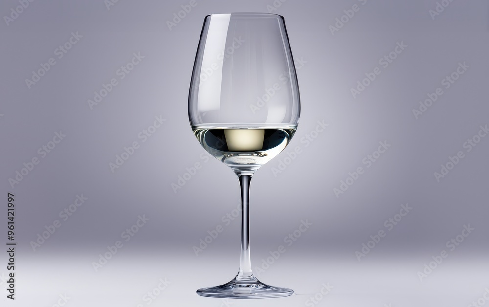 Elegant wine glass filled with white wine, beautifully captured against a soft gradient background. Elegant wine glass filled with white wine, beautifully captured against a soft gradient background.