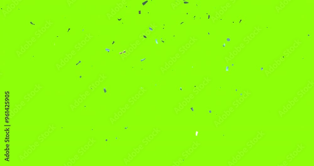 Confetti falling animation over bright green background Confetti falling animation over bright green background