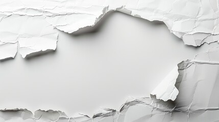 Isolated torn paper corner with copy space.