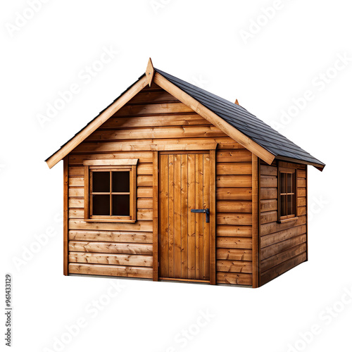 Garden shed isolated on transparent and white background