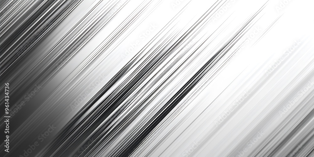 Fototapeta premium Brushed silver and gray spread metal texture with diagonal lines creating a shiny