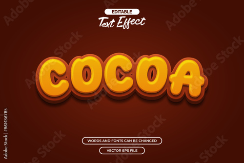 Cococa editable text effect