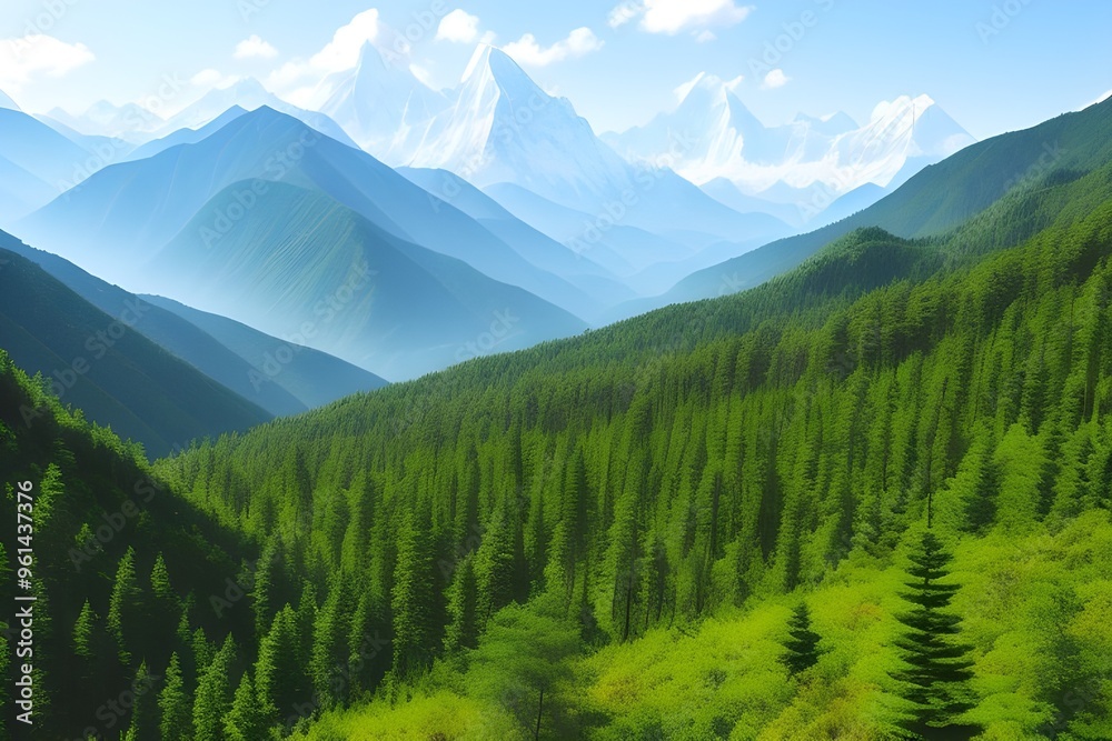 Tranquil Himalayan Forest Landscape