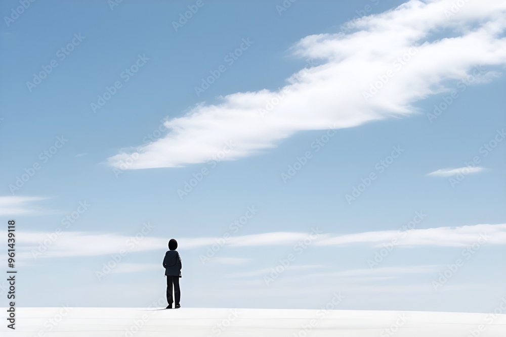Bright Blue Sky Isolated on White Background Bright Blue Sky Isolated on White Background