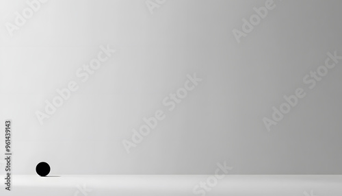 A large expanse of blank space with just a tiny dot or small shape in the corner, emphasizing minimalism