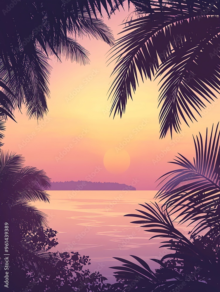 Soft background for a beach party poster featuring sand, sea, and tropical palm trees, new beautiful stock image illustration AI Soft background for a beach party poster featuring sand, sea, and tropical palm trees, new beautiful stock image illustration AI