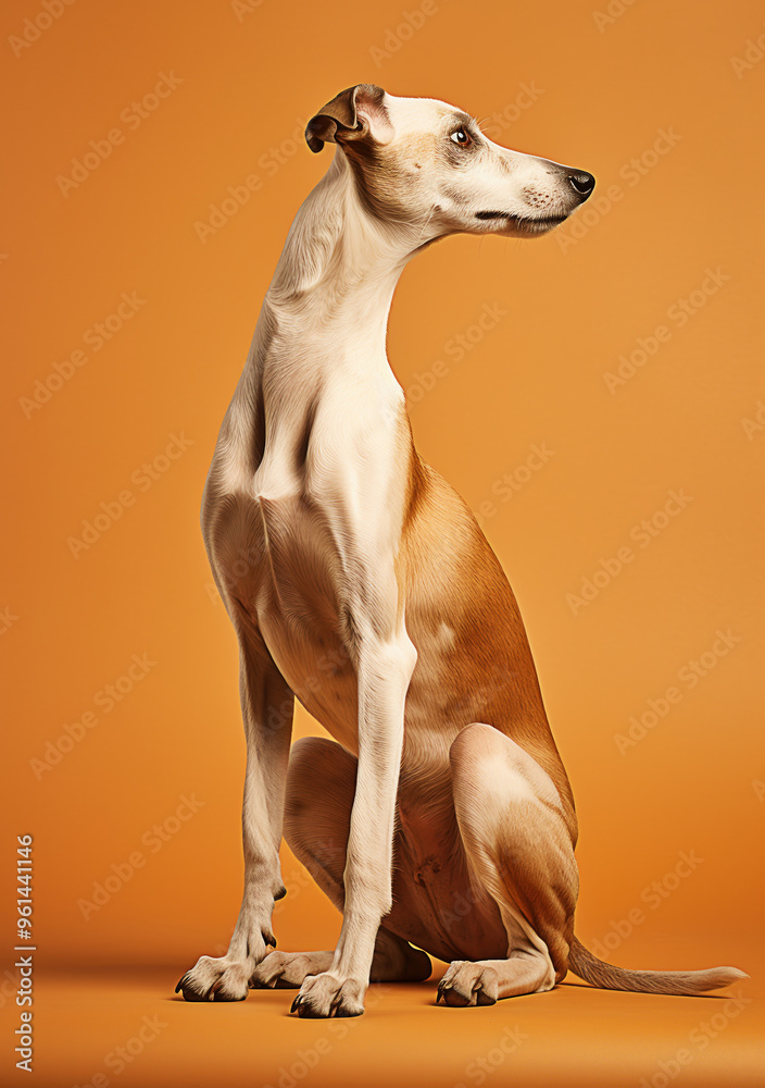 Studio photography of a Whippet Studio photography of a Whippet