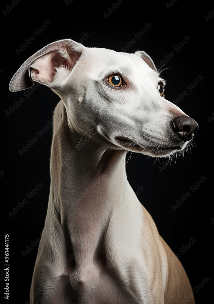 Studio photography of a Whippet Studio photography of a Whippet