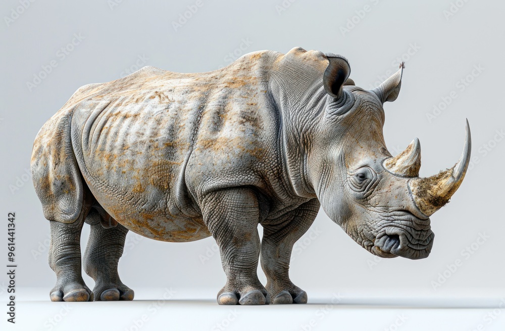 Obraz premium White Rhino Portrait