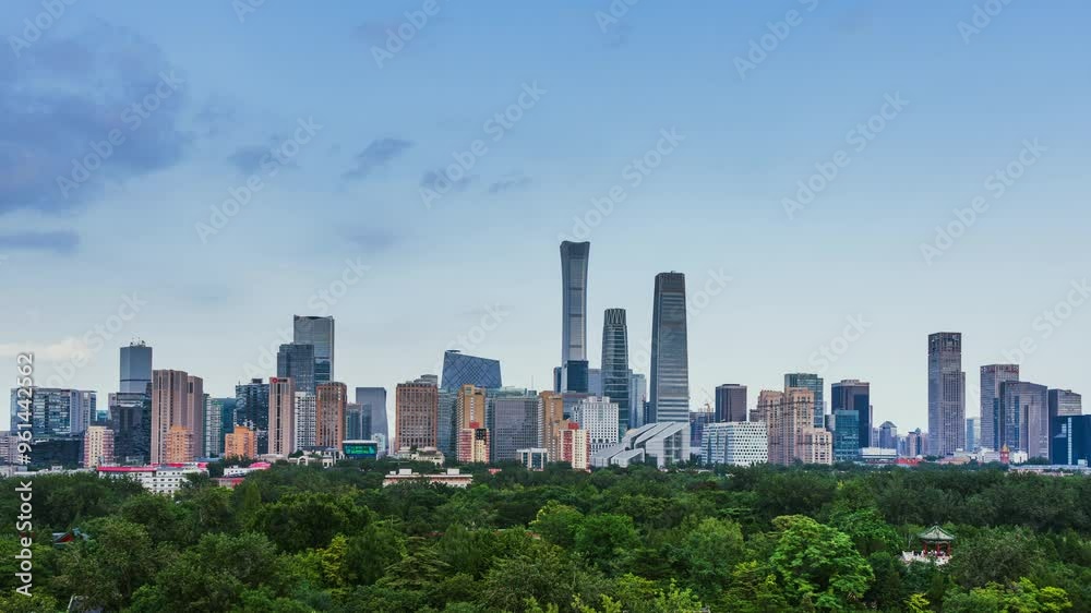China Beijing CBD city scenery time-lapse China Beijing CBD city scenery time-lapse