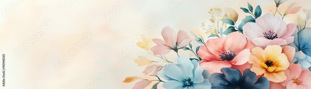 Fototapeta premium A beautiful arrangement of colorful flowers, perfect for spring themes, backgrounds, and floral designs.