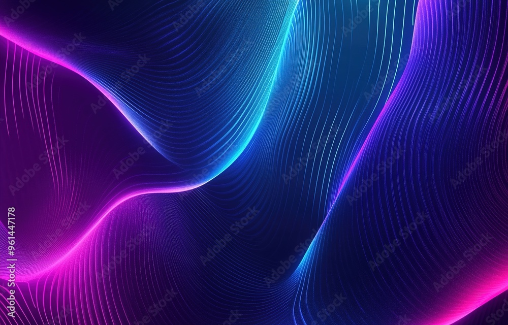 Abstract background with blue and purple glowing lines Abstract background with blue and purple glowing lines