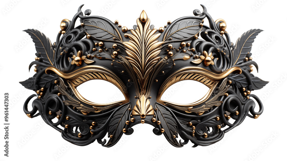 classic masquerade feather eye party mask, studio view, isolated on transparent background. classic masquerade feather eye party mask, studio view, isolated on transparent background.