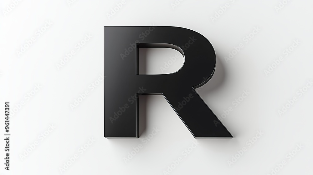 An isolated black letter An isolated black letter