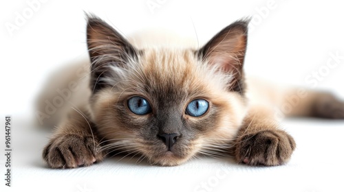 Adorable Kitten with Blue Eyes