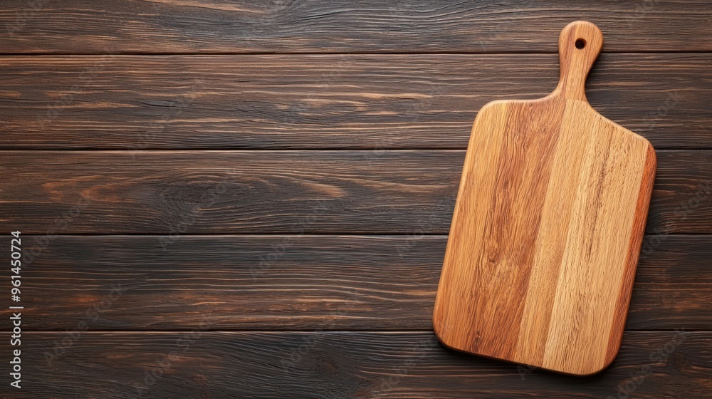 Customized wooden cutting board with engraved message, rustic style, 3D illustration Customized wooden cutting board with engraved message, rustic style, 3D illustration