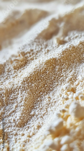 Close-up of a pile of white flour