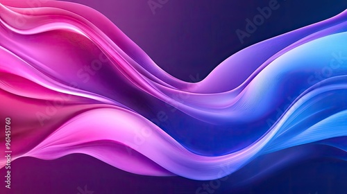 Vibrant abstract waves in pink and blue hues create a dynamic and modern background perfect for various designs.