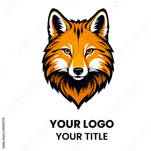 Fox logo featuring sharp details and warm colors, ideal for branding and personalized titles in various domains