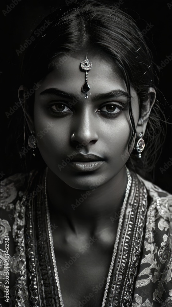 Professional Black and White Photography. Female Model. Portrait Professional Black and White Photography. Female Model. Portrait