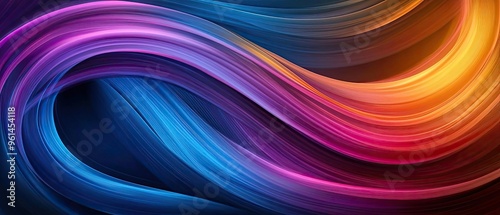 Vibrant wave patterns in rich colors creating a dynamic flow. Ideal for abstract art and modern design themes.