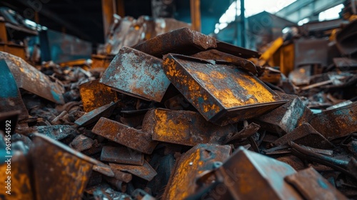 Rusty Metal Scrap Pile