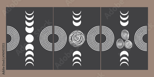 colorful abstract art and geometric shape wall decoration