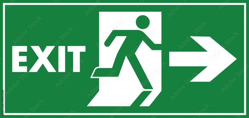 Emergency Exit Sign Man Running Out Fire Exit Running Man And Exit Emergency Exit Sign Man Running Out Fire Exit Running Man And Exit