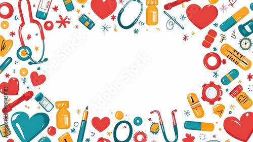Medical Frame Border Healthcare Illustration photo