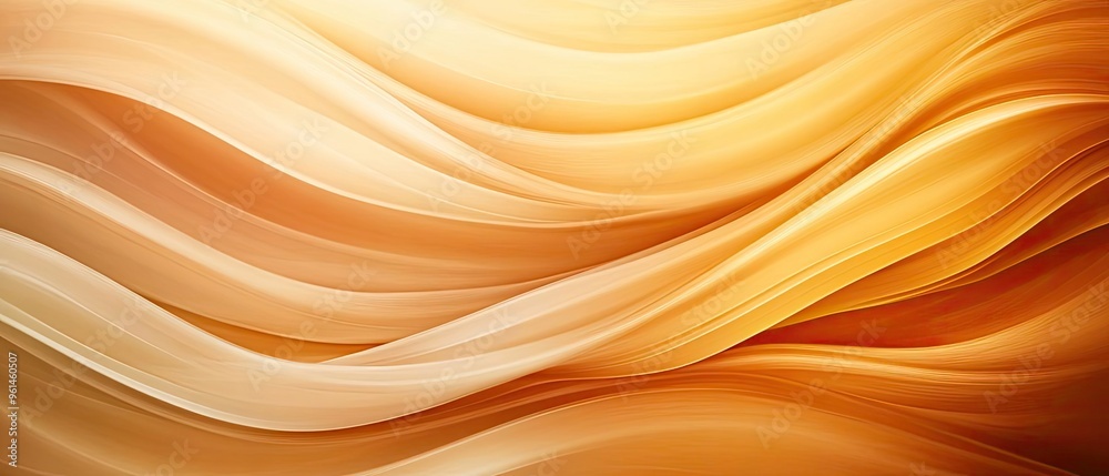 Fluid waves of warm golden hues create a soothing and elegant abstract backdrop for various design needs. Fluid waves of warm golden hues create a soothing and elegant abstract backdrop for various design needs.