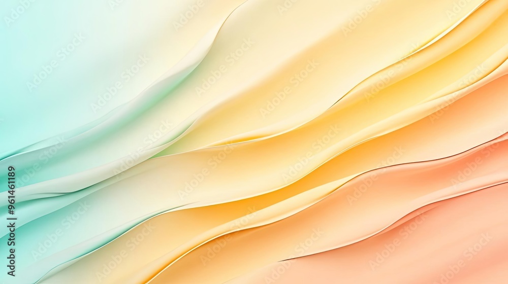 Fototapeta premium Gentle waves of soft colors create a soothing and vibrant abstract background for artistic projects and modern design.