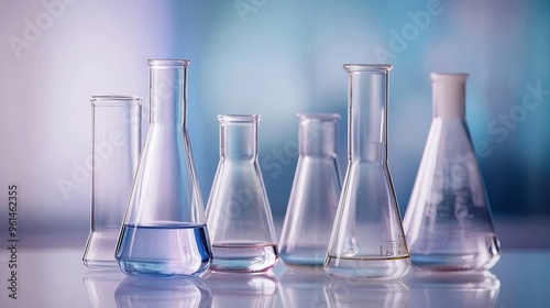 Laboratory Glassware with Various Liquids