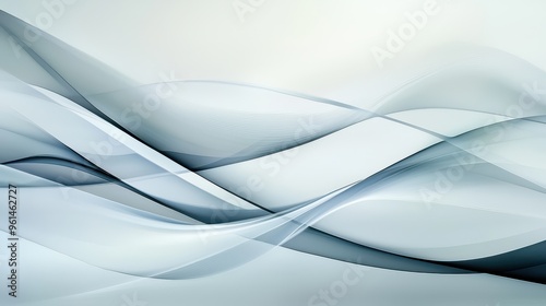 Abstract Gray Waves Flowing Technology Background Design