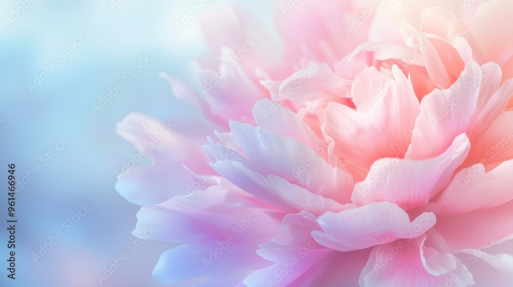 Soft Pink Peony Flower Petals Closeup Macro Photography Soft Pink Peony Flower Petals Closeup Macro Photography