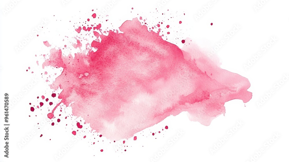 A delicate pink watercolor stain with soft edges and subtle splatters, perfect for adding a touch of elegance and whimsy to your designs. This abstract element represents creativity, fluidity, and ar A delicate pink watercolor stain with soft edges and subtle splatters, perfect for adding a touch of elegance and whimsy to your designs. This abstract element represents creativity, fluidity, and ar
