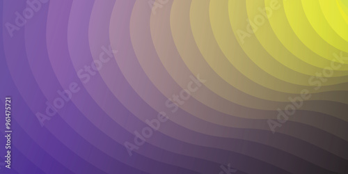 Wavy Paper Cut abstract background with green, yellow and gray gradations