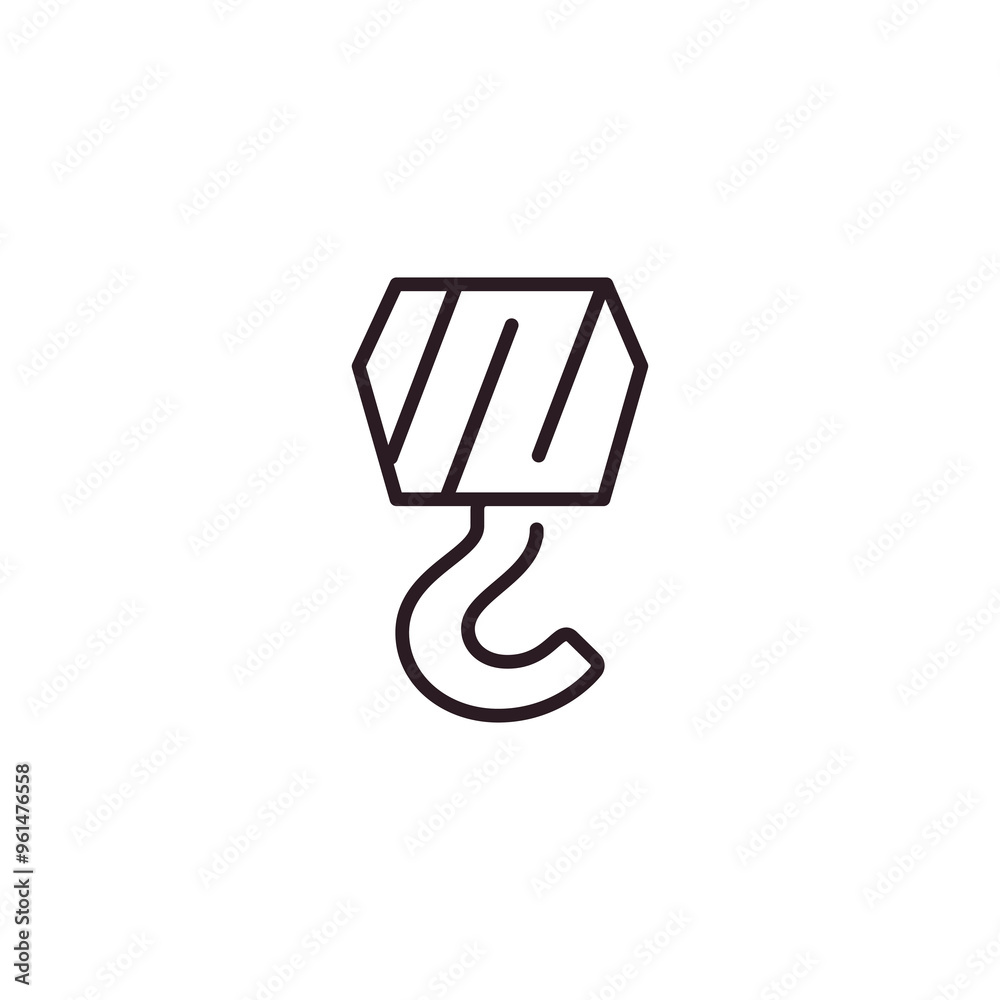 industrial hook symbol sign icon vector industrial hook symbol sign icon vector