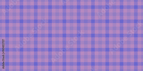 Track textile texture check, geometrical plaid pattern vector. Nostalgia seamless tartan fabric background in indigo and pastel colors.