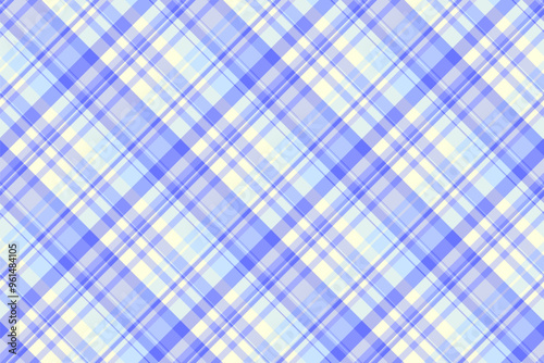 Ethnic pattern plaid tartan, windowpane check seamless fabric. Perfection texture background textile vector in light and blue colors.