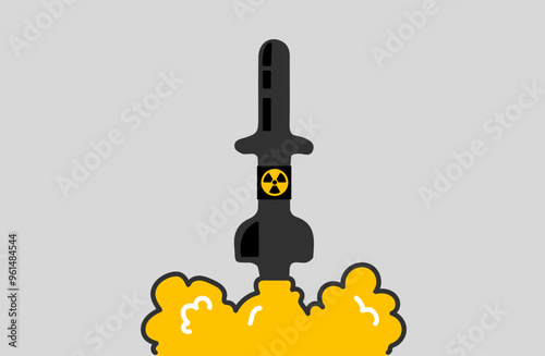 Nuclear power radiation energy illustration